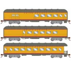 Athearn 73037 HO Scale Arch Roof Passenger 3 Car Set Union Pacific UP