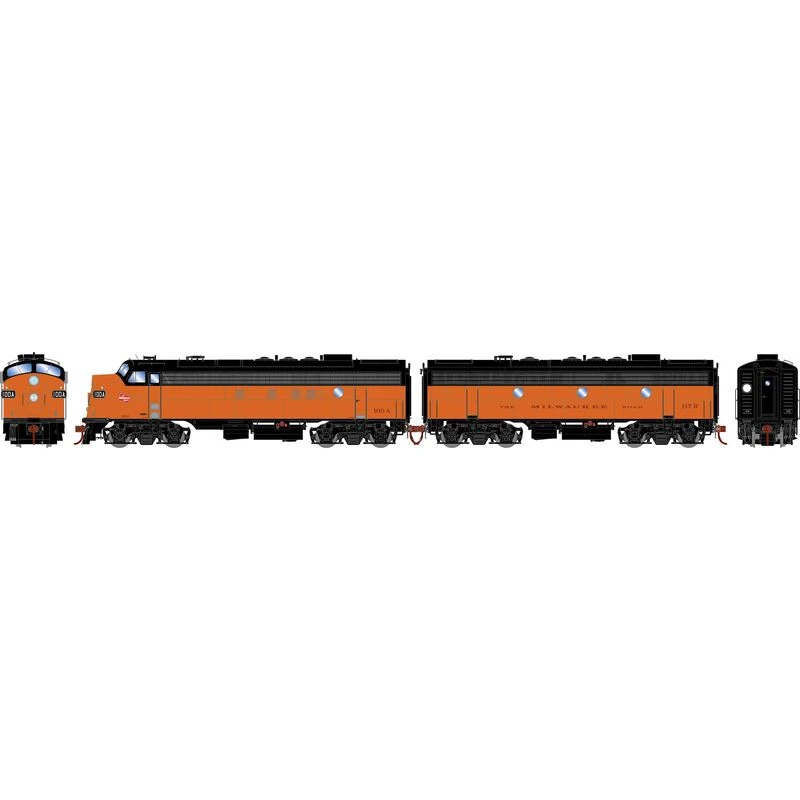 Athearn Genesis G19705 HO Scale EMD FP7/F7B Milwaukee Road MILW 100A/117B DCC & Sound - Image 2