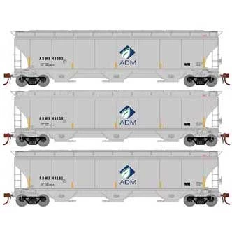 Athearn Genesis G89984 HO Scale Trinity 3 Bay Covered Hopper ADMX 3 Pack #1