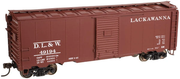 Atlas Trainman 21000033 HO Scale 40' 1937 AAR Boxcar Kit Lackawanna DL&W 49262 - NOS