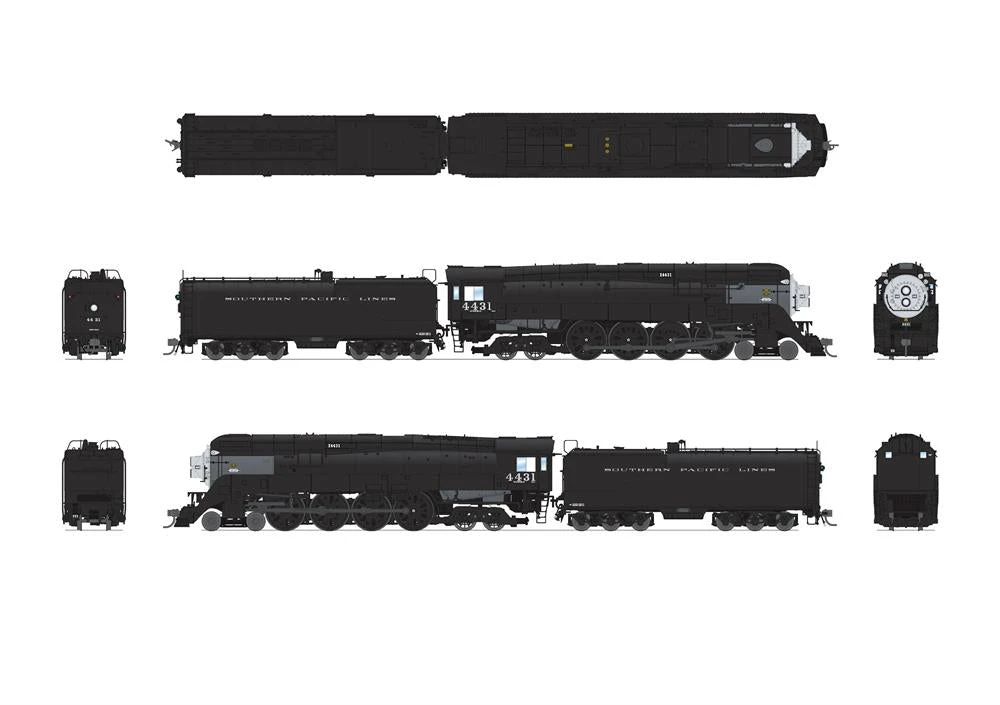BLI 7619 HO Scale GS-4 Southern Pacific 4431 In-Service Black Paragon4 Hybrid - Image 2