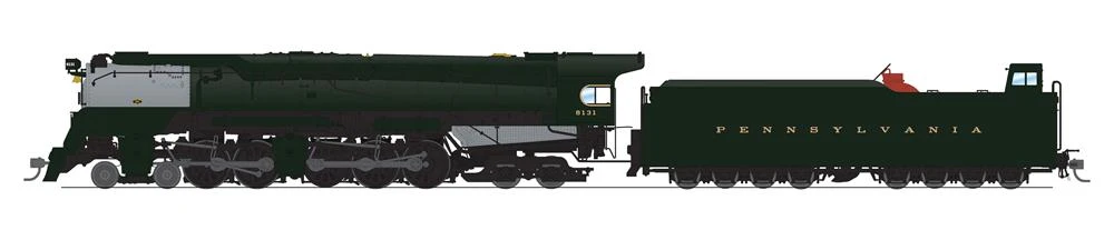 BLI 7800 HO Scale Pennsylvania Q2 Duplex (Prototype) 4-4-6-4 Steam Loco PRR 6131 Paragon4 Hybrid