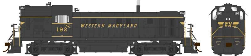 Bowser 25457 HO Scale ALCo RS-3 Hammerhead Diesel Western Maryland WM 192 DC - Image 2