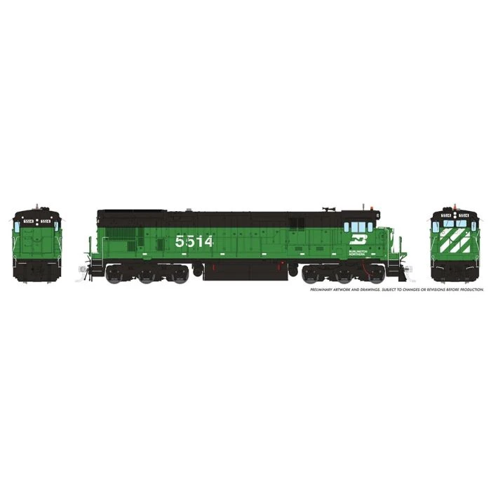 Rapido 042505 HO Scale GE C30-7 Burlington Northern BN 5514 With DCC And Sound - Image 2