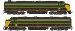 Rapido 28315 HO Scale EMD E8AA Set With HEP Canadian National "Green And Gold" CN 102 / 103