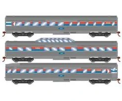 Roundhouse 79121 HO Scale Streamlined Passenger 3 Car Set Amtrak Phase 1