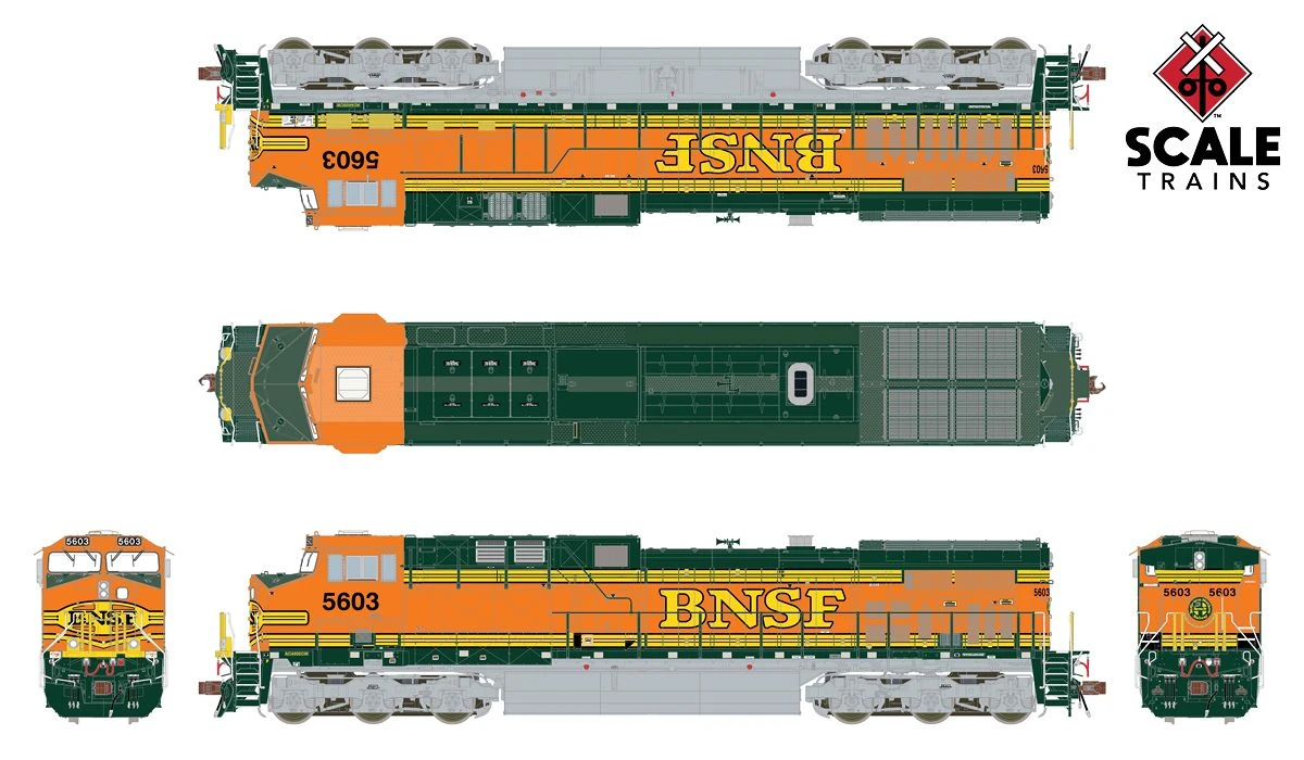 ScaleTrains Rivet 38433 HO Scale GE AC4400CW Diesel "Heritage II" BNSF 5635 LokSound - Image 2