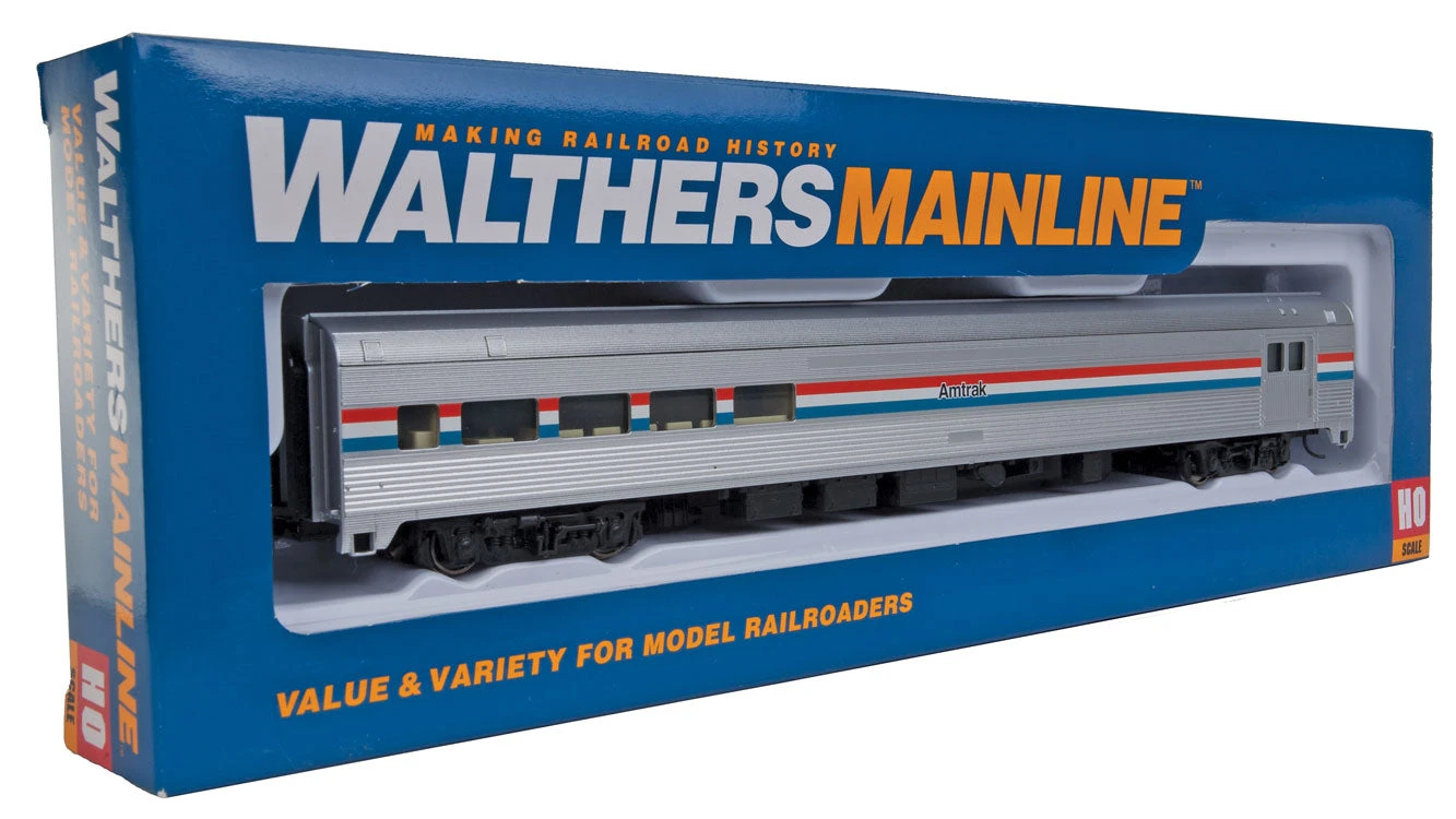 Walthers Mainline 910-30051 HO Scale 85' Budd Baggage Lounge Amtrak Phase I - Image 3