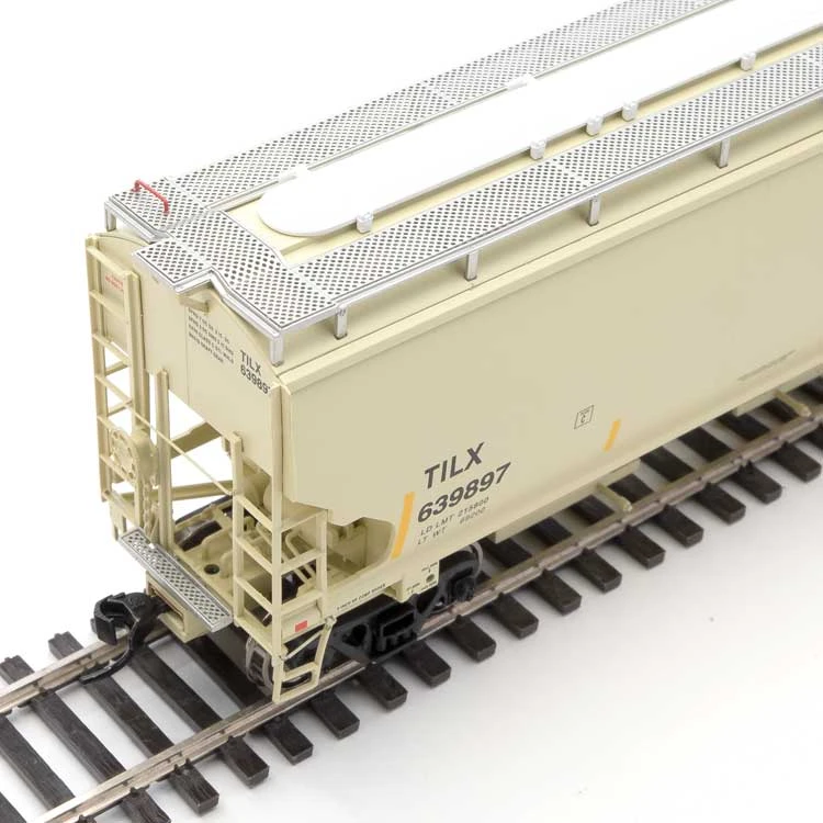 Walthers Proto 920-105870 HO Scale 67' Trinity 6351 4 Bay Hopper Vera Sun TILX 639897 - Image 3