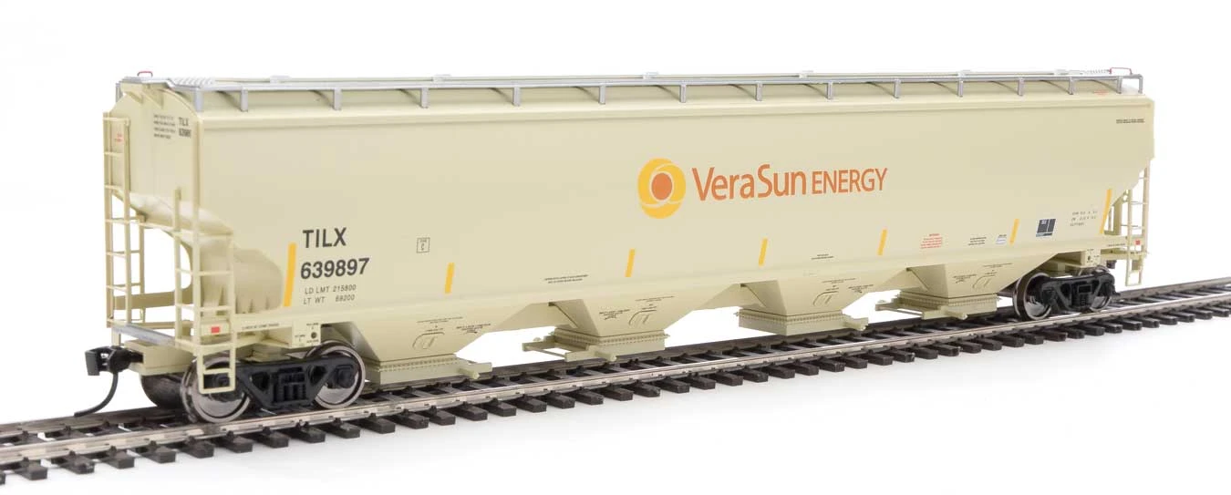 Walthers Proto 920-105870 HO Scale 67' Trinity 6351 4 Bay Hopper Vera Sun TILX 639897