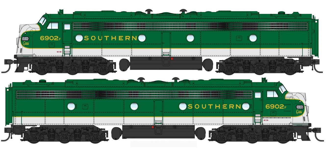 Walthers Proto 920-42920 HO Scale EMD E8A-A Diesel Southern SOU 6902/6910 DCC LokSound